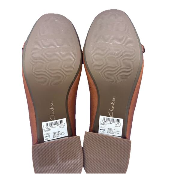 Clarks Women's Marilyn Nora Tan Leather Pump 8 M NWOB - Picture 5 of 6